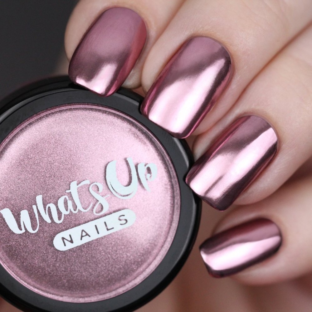 Rose Chrome Powder For Mirror Nails