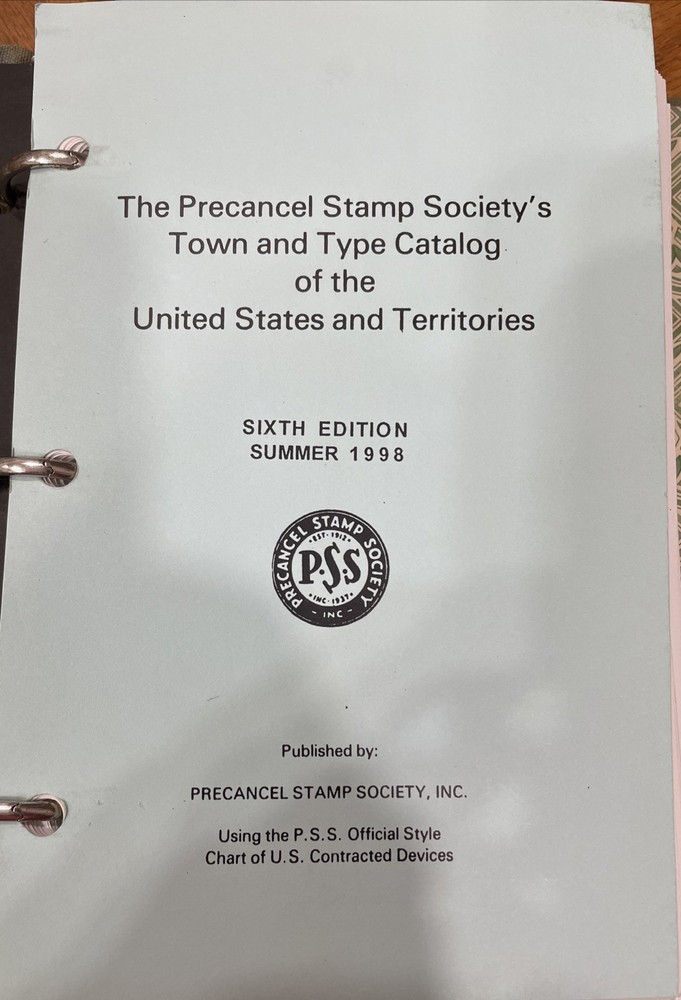 PSS Town And Type Catalog Of The United States And Territories 6th Ed; 2 Books