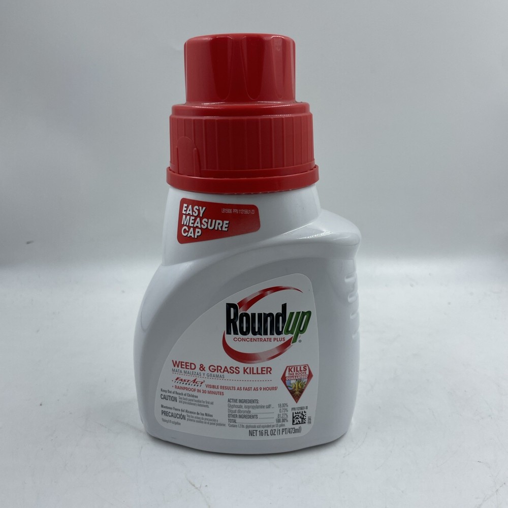 NEW Roundup Concentrate Plus Weed and Grass Killer, 16 oz.
