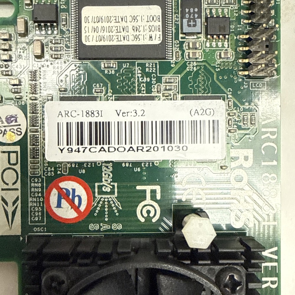 ARECA ARC-1883I SAS/SATA RAID Controller Adapter Card Ver 3.2 w/cables
