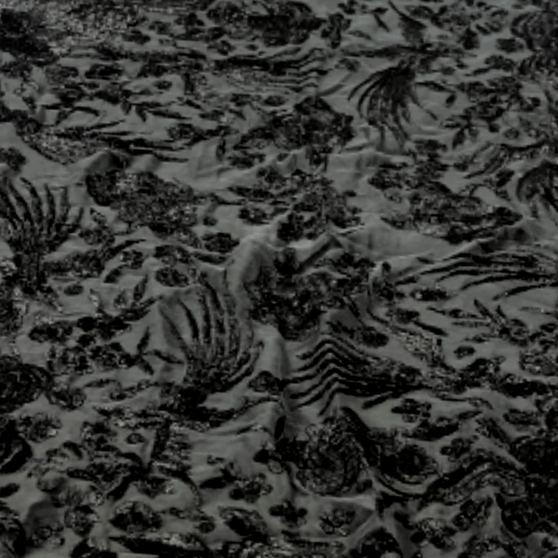 Antique Hand-Embroidered Silk Piano Shawl Wrap Floral Fringe 51" Vintage Luxury