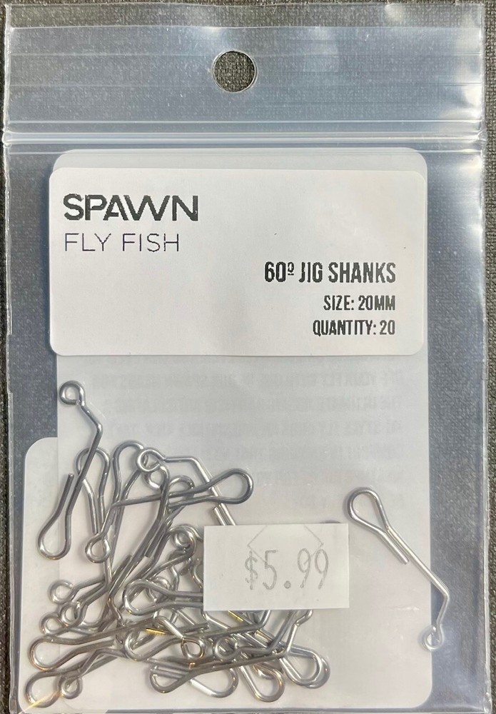 Spawn 60 Degree Jig Shanks 20 pack - 20mm