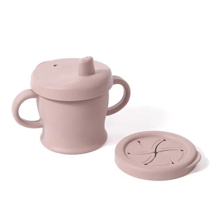 haakaa Silicone Sip-N-Snack Cup, Toddlers Sippy CupandSnack Container 2-in-1,