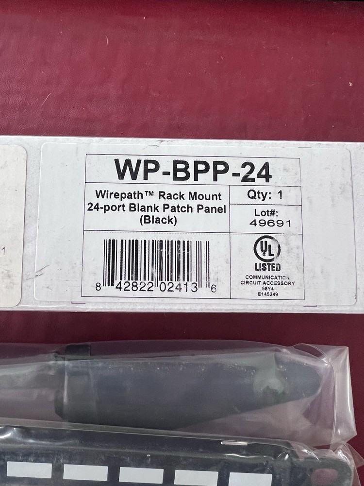 wirepath rack mount wp bpp 24 New 24 Port Patch Panel Ethernet