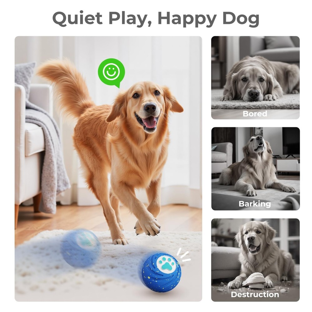 Lovkid Smart Interactive Dog Toys - Interactive Dog Ball for Medium & Large D...