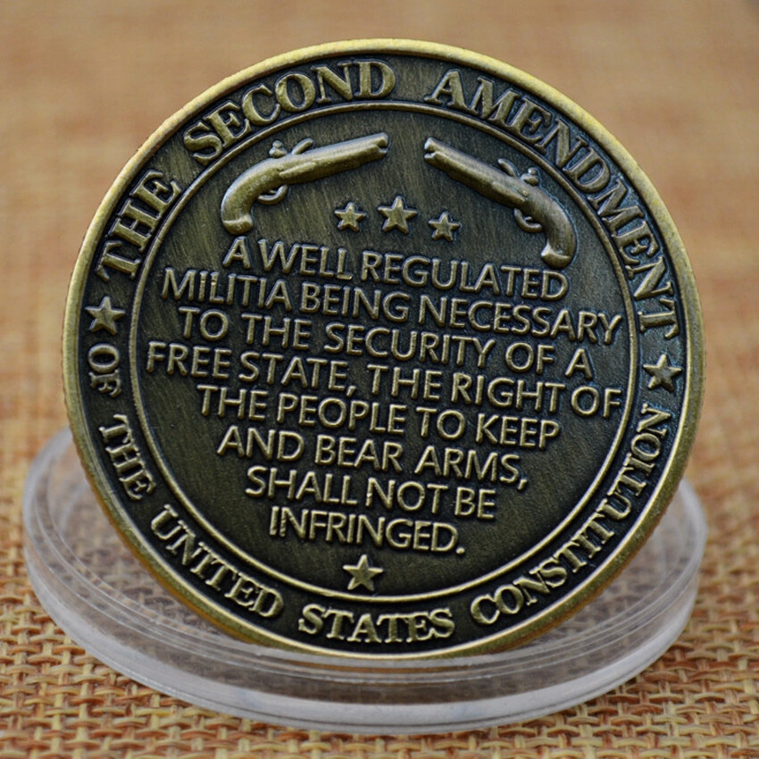 US Constitution The Second 2ND Amendment Don't Tread On Me Challenge Coin