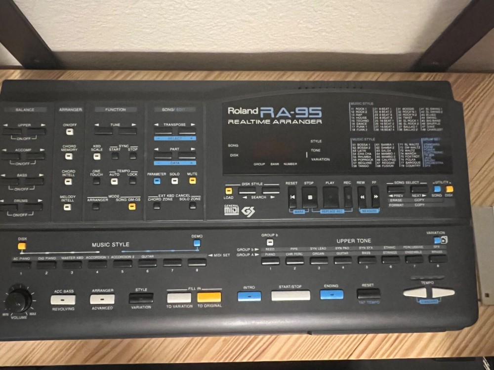 Roland | RA-95 | Realtime Arranger | MIDI Controller | Power Supply