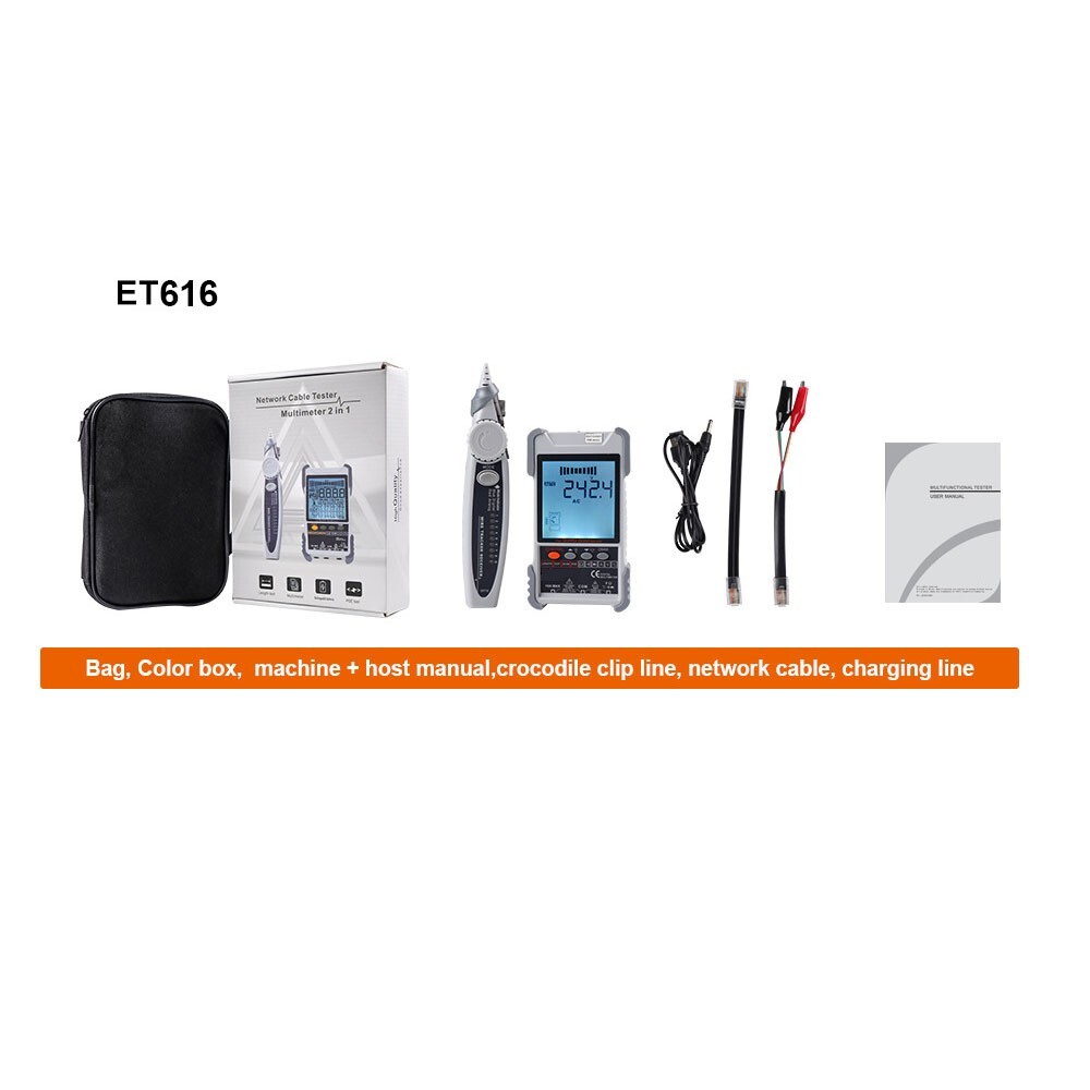 Rechargeable Network Cable Tester Cable Finder Cable Tracker ET616 f/400M Cable