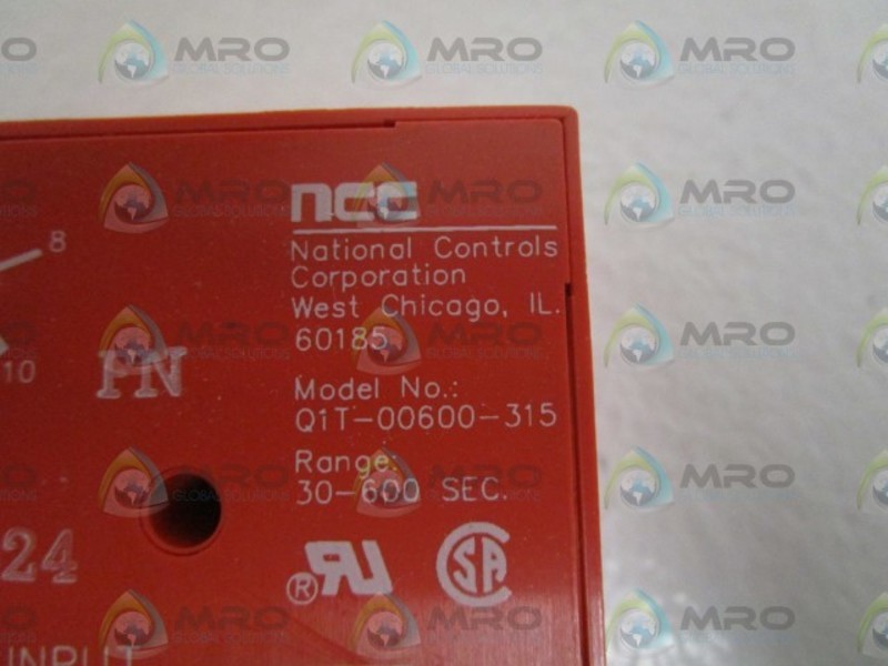 NCC 240V 30-600SEC. SOLID STATE CUBE TIMER Q1T-00600-315 NSMP