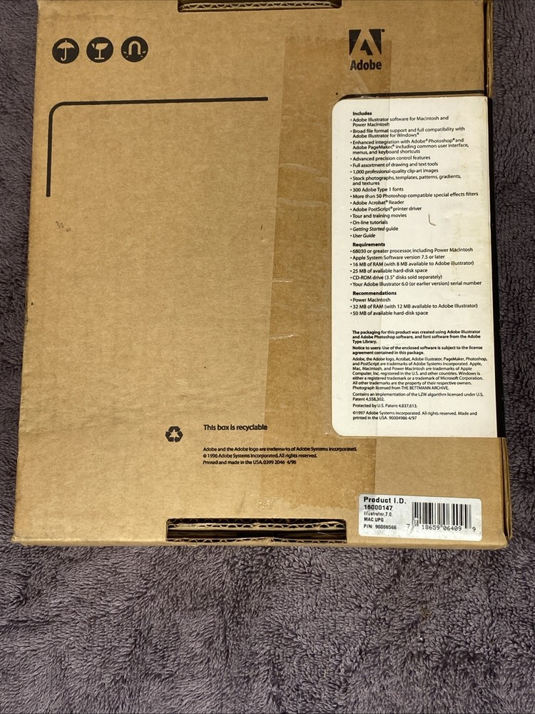 Adobe Illustrator 7.0 Macintosh Upgrade Complete Box Set Manual