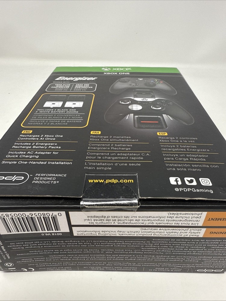 NEW PDP 0018 Energizer 2X Charge System for Xbox One Controller