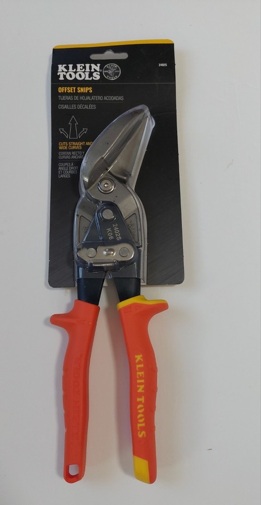Klein Tools 2402S Offset Straight-Cutting Aviation Snips