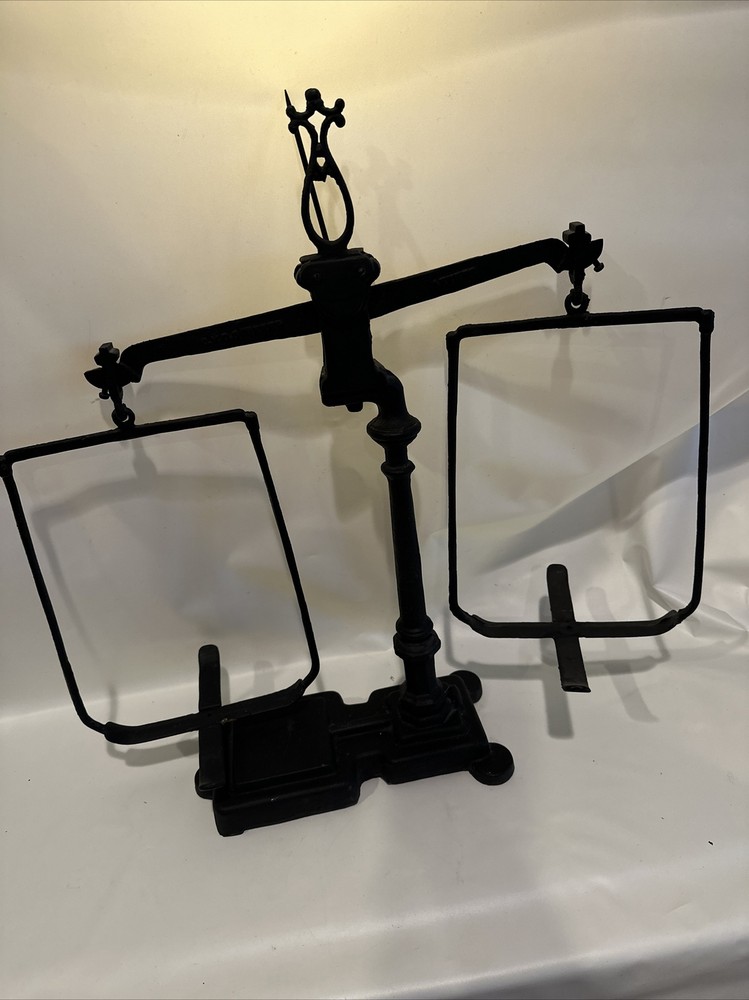 Black Decorative Antique Iron Balance Scale