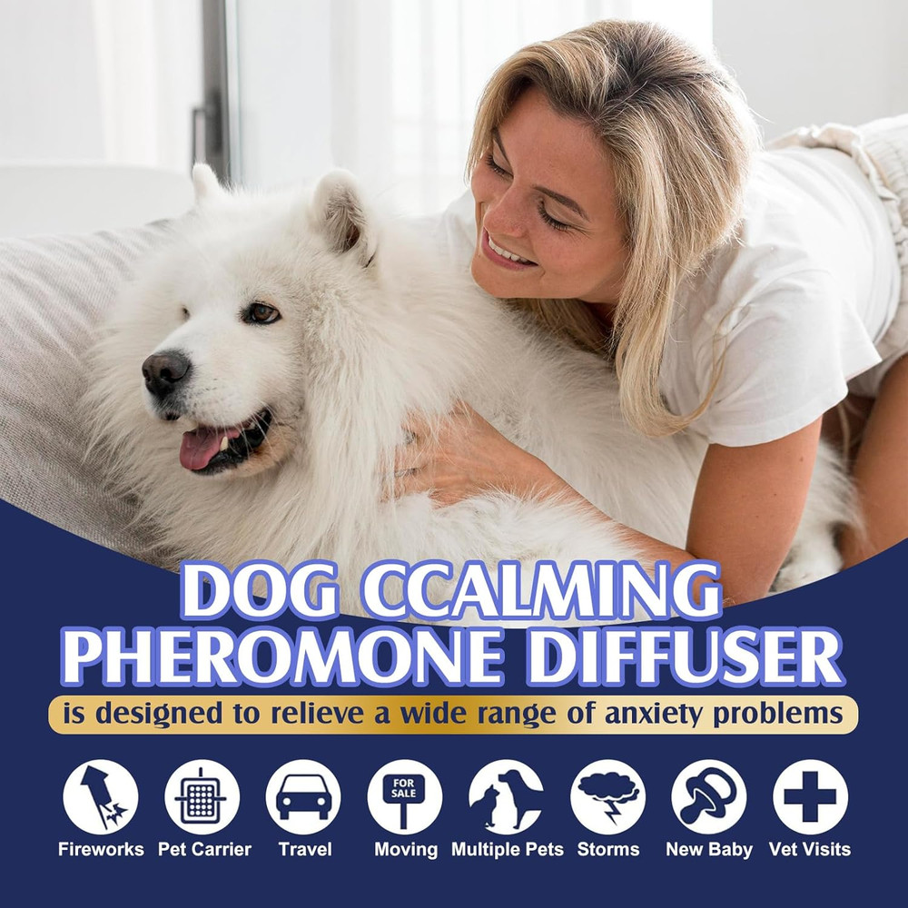 Dog Calming Pheromones Diffuser, 6 in 1 Kit Appeasing Pheromone Diffuser to Calm