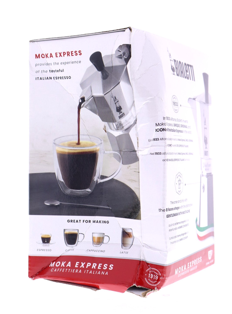 Bialetti Moka Express 6 Cup Coffee Maker Press