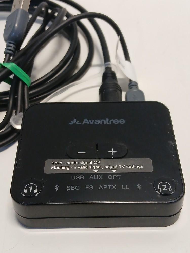 Avantree HT4186 Black Bluetooth 5.0 Transmitter Low Latency Tested