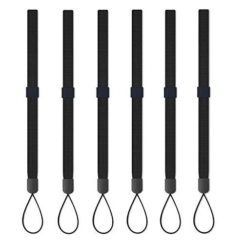 Wrist Lanyard Strap String 6 Pack Black Flashlight Lanyard for USB Keys