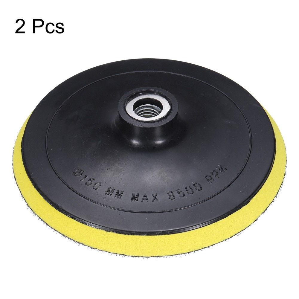 6" Hook and Loop Backing Sanding Pads with M14 Thread, Y and B 2Pcs