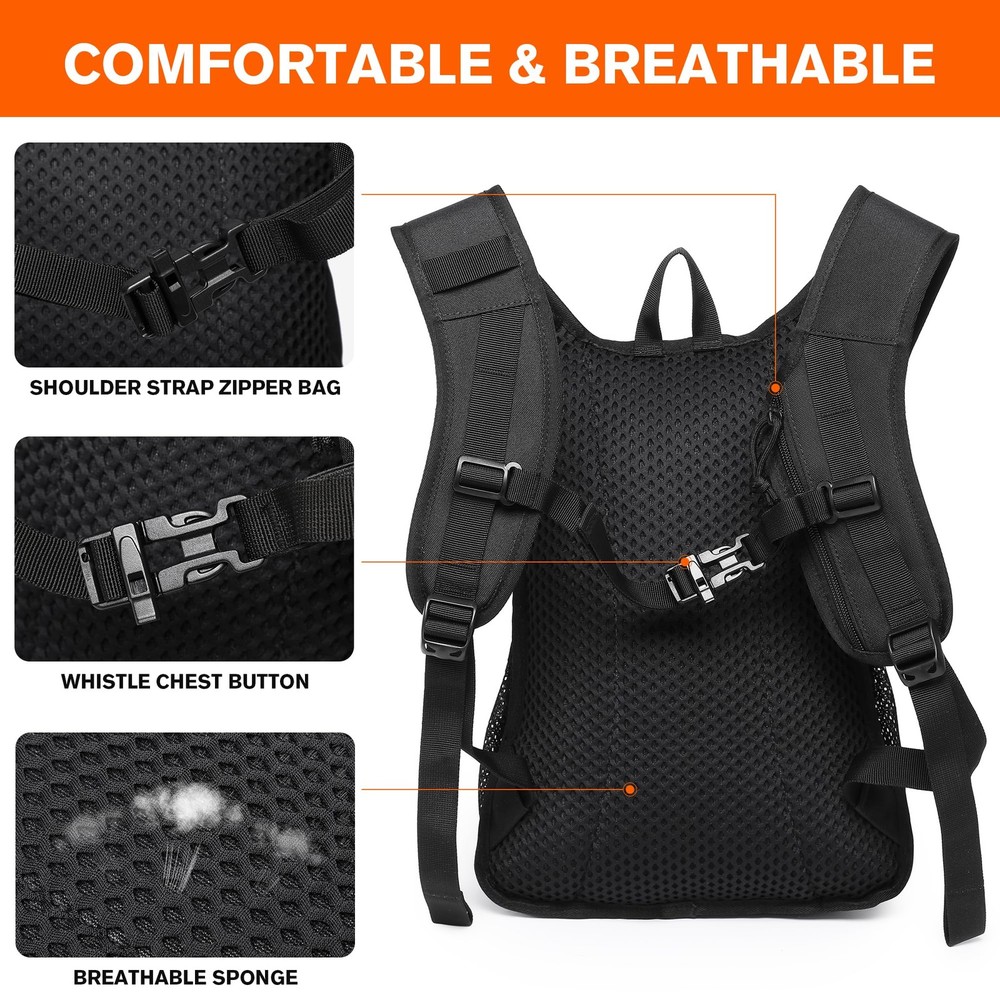Hydration Backpack with Water Bladder for Hiking Tactical Hydration Pack for ...