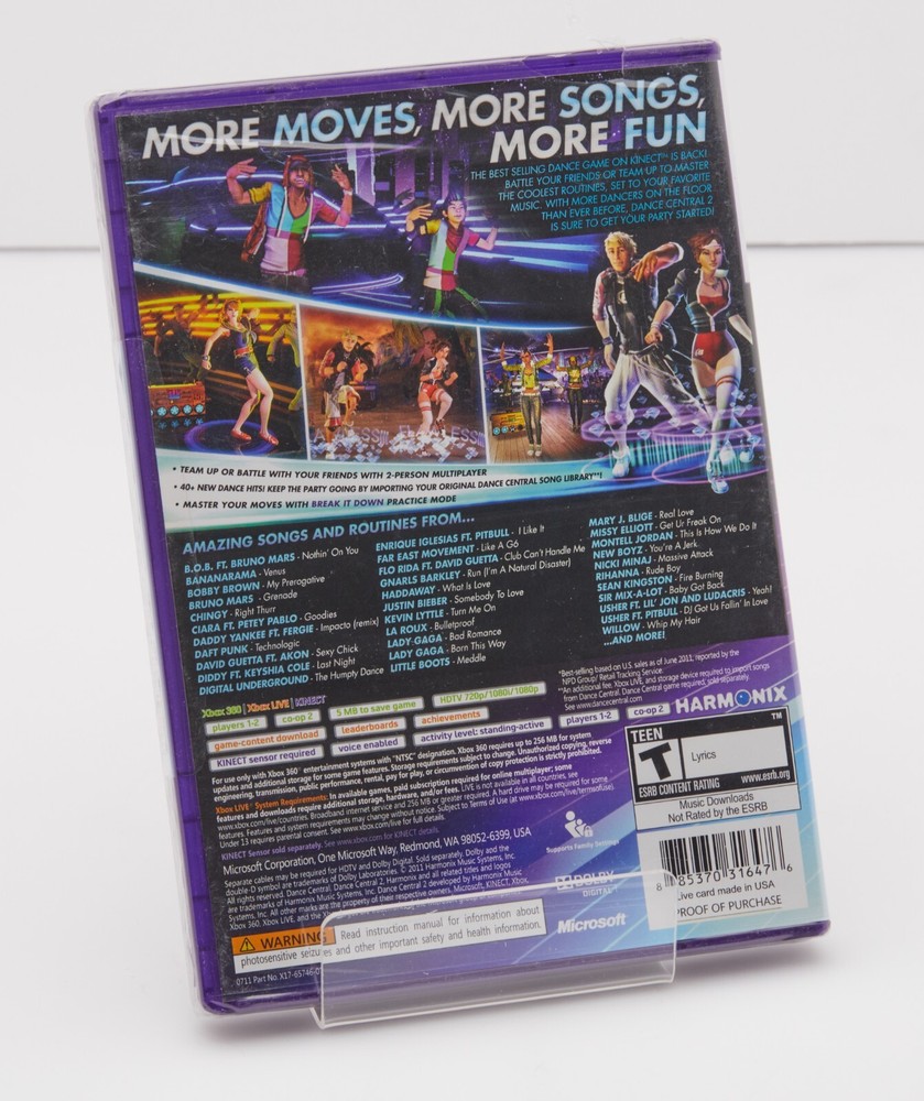 Microsoft Xbox 360 Kinect Motion Sensor Bar Black & 4 Games Bundle 3 ARE NEW!!