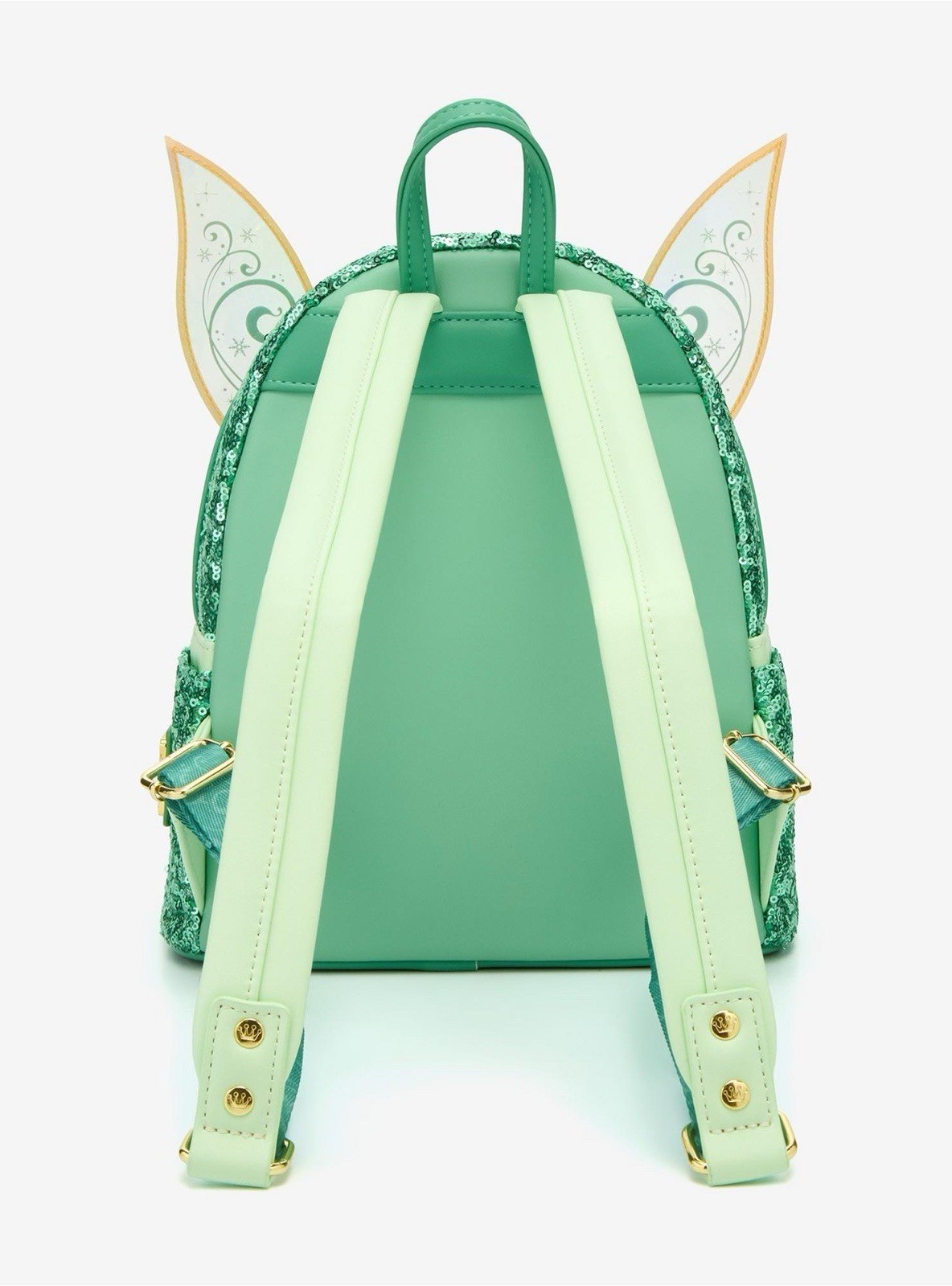 NWT Loungefly Peter Pan Tinker Bell Holiday Cosplay Sequin Mini Backpack