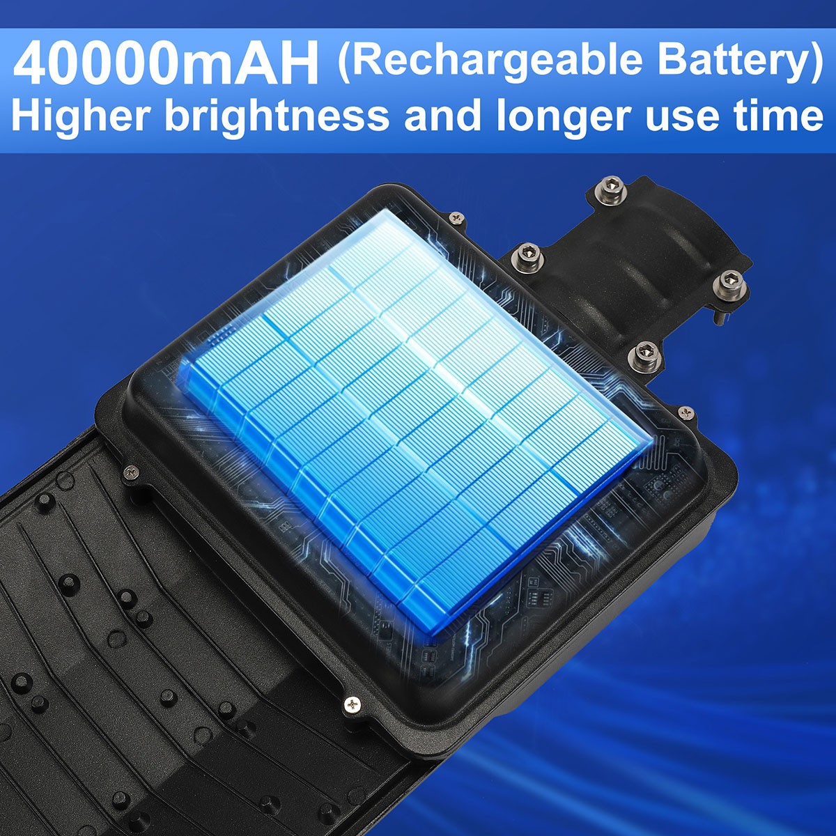 16000W Commercial Solar Street Light Dusk to Dawn Lamp Parking Lot Outdoor+Pole