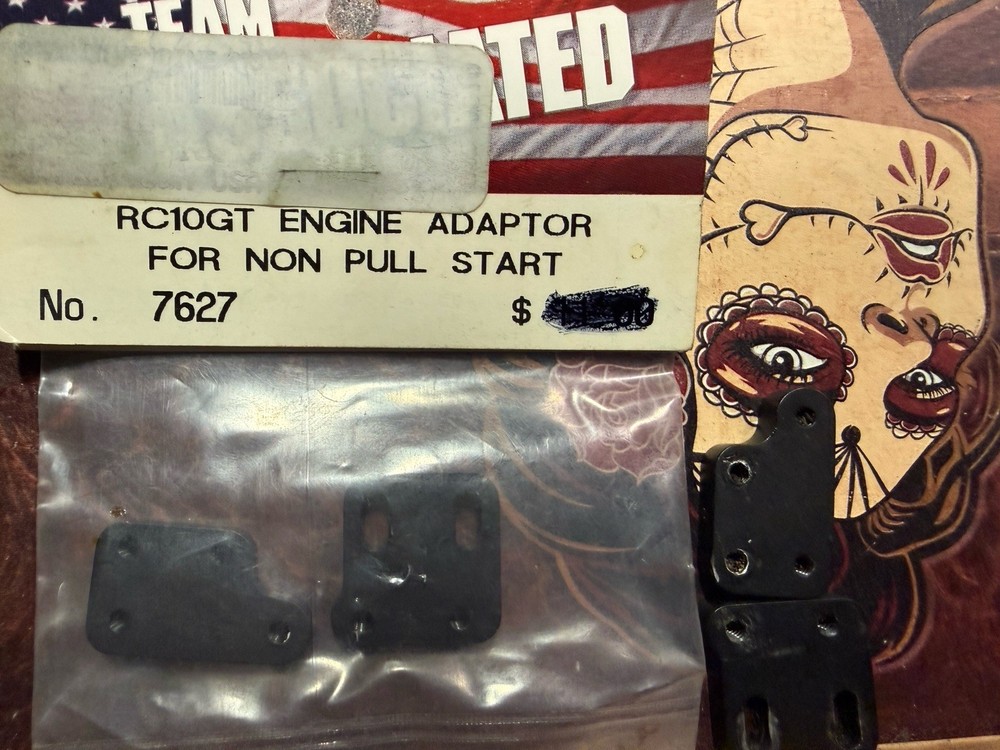 (2) Team Associated 7627 Rc10gt Engine Adapter for Non Pull Start NOS