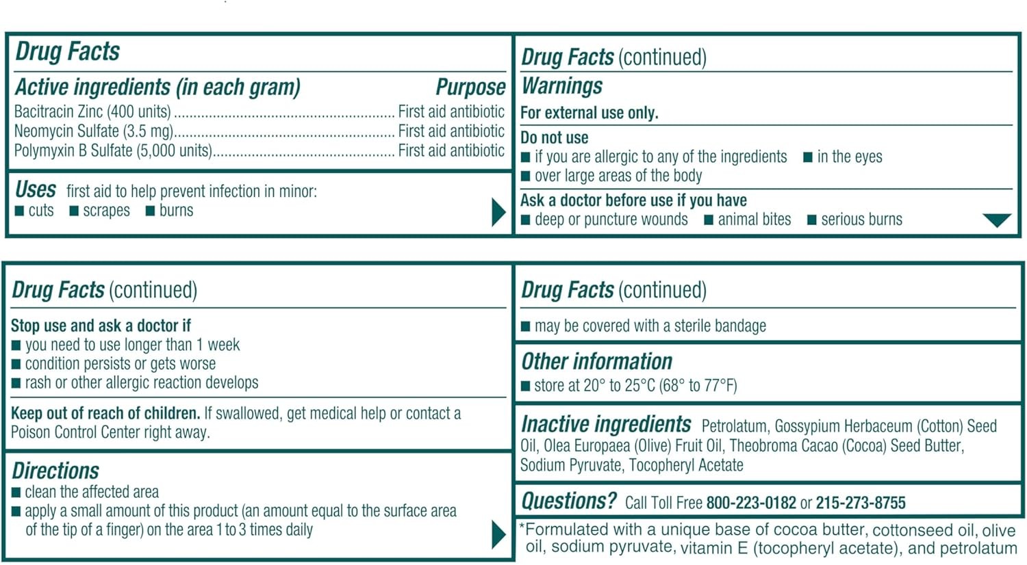 Neosporin Original First Aid Triple Antibiotic Ointment with Bacitracin Zinc