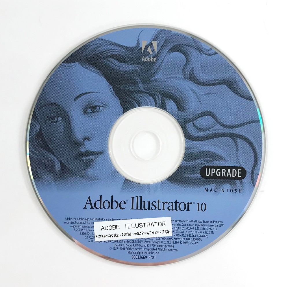 Adobe Illustrator 10 Upgrade Software For Mac • Complete in Box w/Serial Numbers