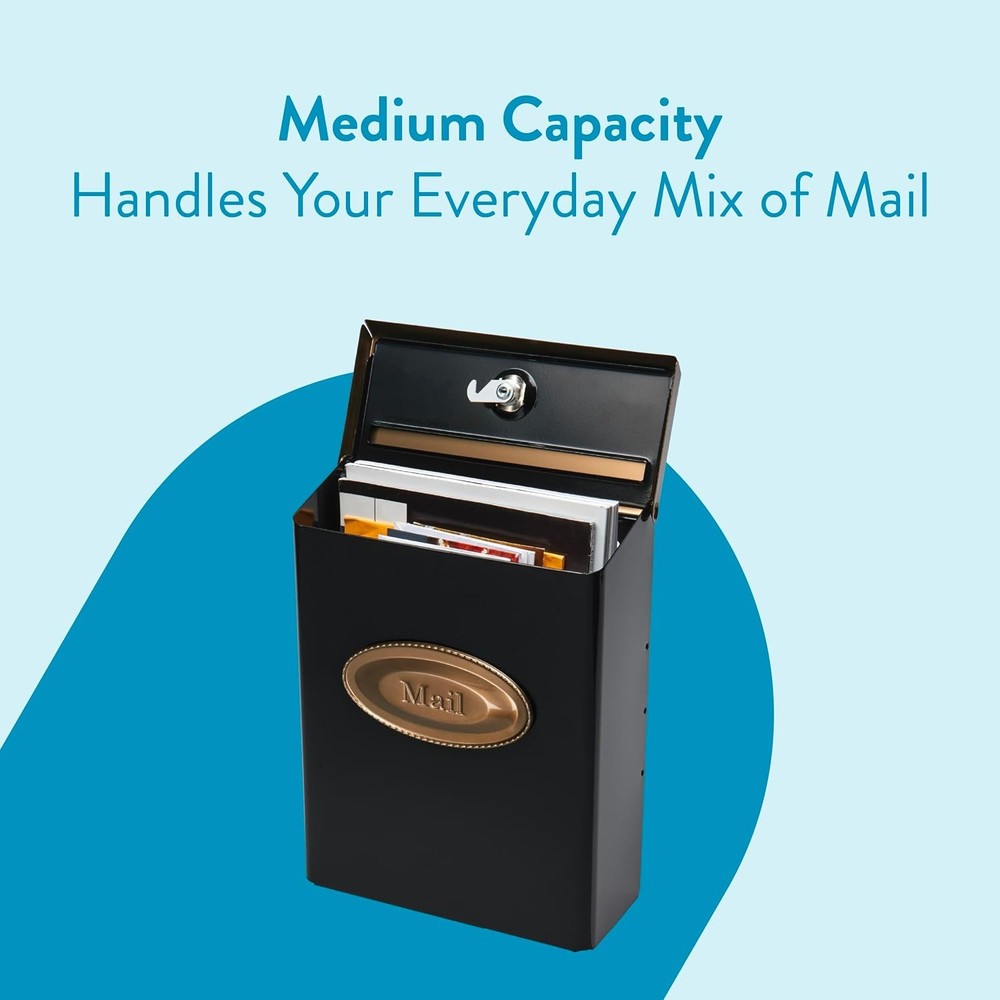 Architectural Locking Vertical Wall Mount Mailbox Steel Design Smallside Egress