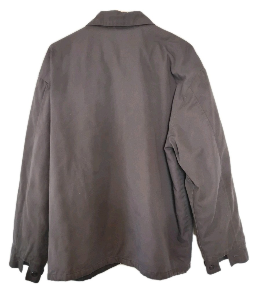 Tires Plus Work Uniform Quilted Jacket Coat Large Gray Full Zip