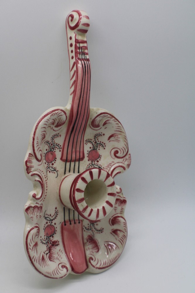 Cello Shaped Ceramic Taper Holder