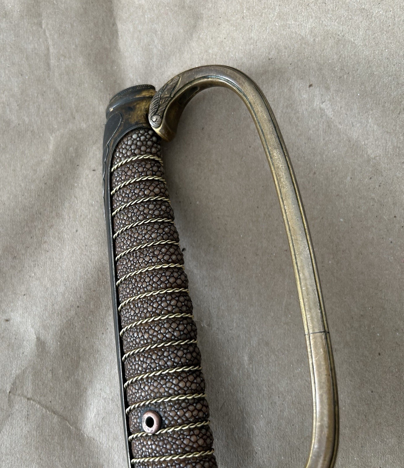 RUSSO JAPANESE WAR OFFICERS CAVALRY SWORD & SCABBARD ,BLOOD GROOVE