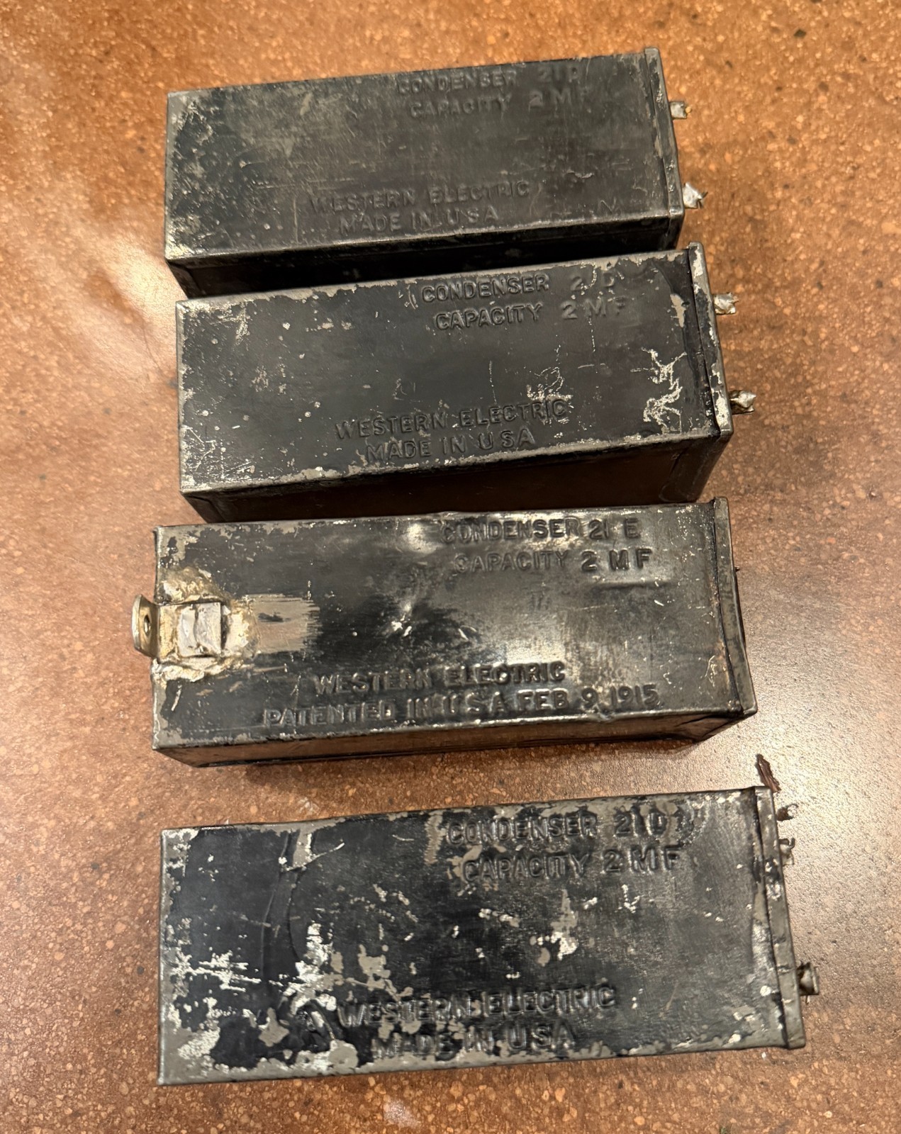 Tested LOT 4pcs Western Electric 21D 2mfd 600v capacitors tube amplifier