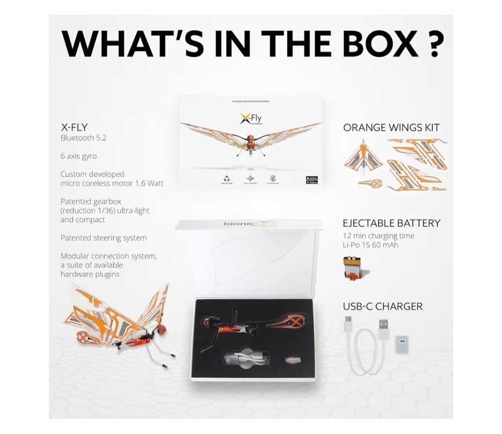 X-Fly Bionic Bird - sensor assisted ornithopter drone | RC&smartphone controlled