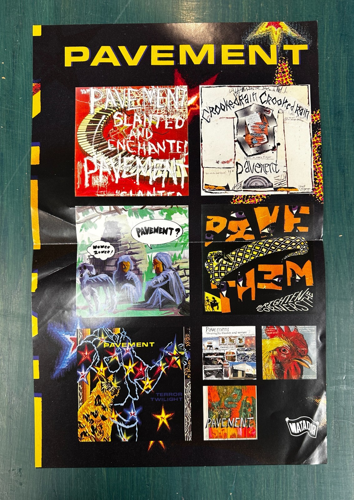 Pavement Terror Twilight Farewell Horizontal Two Sided Promo Poster 2022 Matador