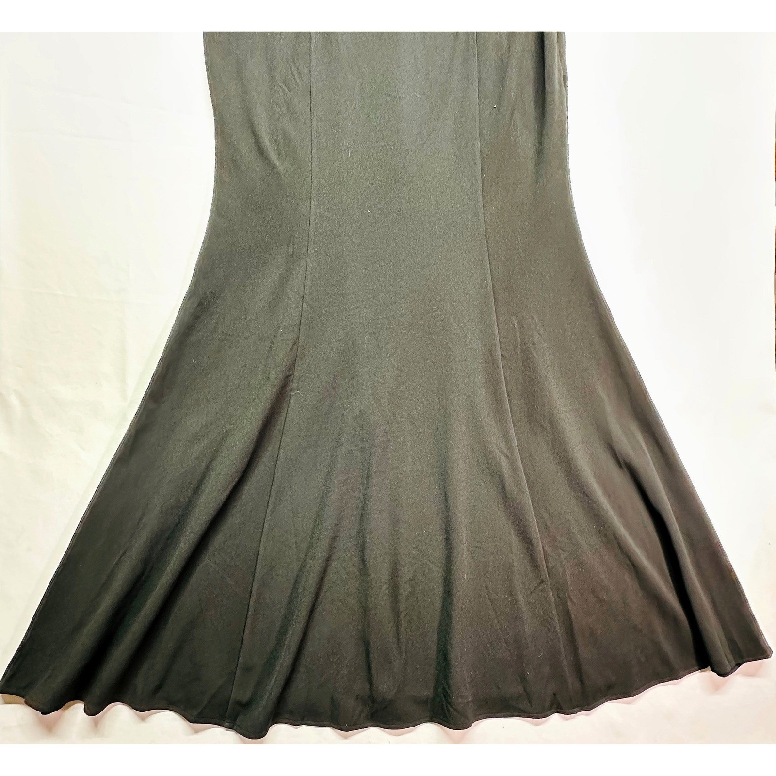 Vow'd Black Cassava V-Neck Bow Accent Side Zip Mermaid Gown Dress Womens 22