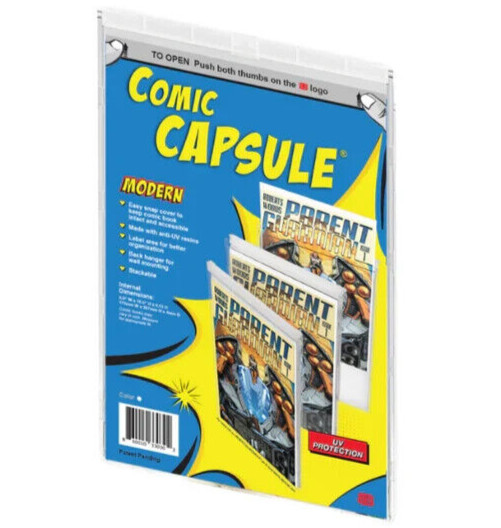 5 Current Modern ComicCapsule Clear Comic Book Plastic Protector UV Protection