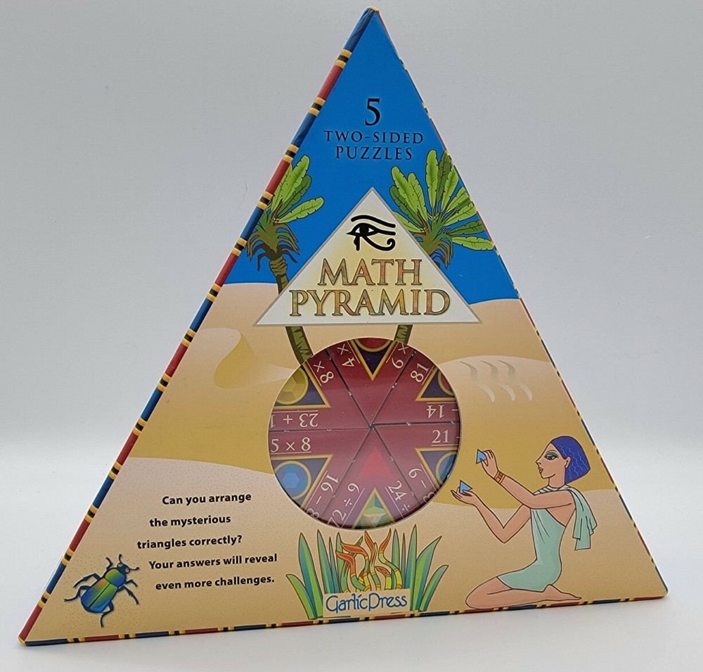 Five 2 Sided MATH Pyramid Puzzles Math and Logic, Educational Learn