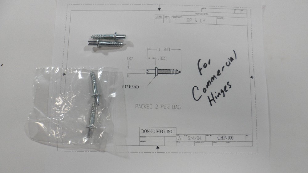 Outswing Hinge Security Screws for hinges with removable hinge pins in 2 Sizes
