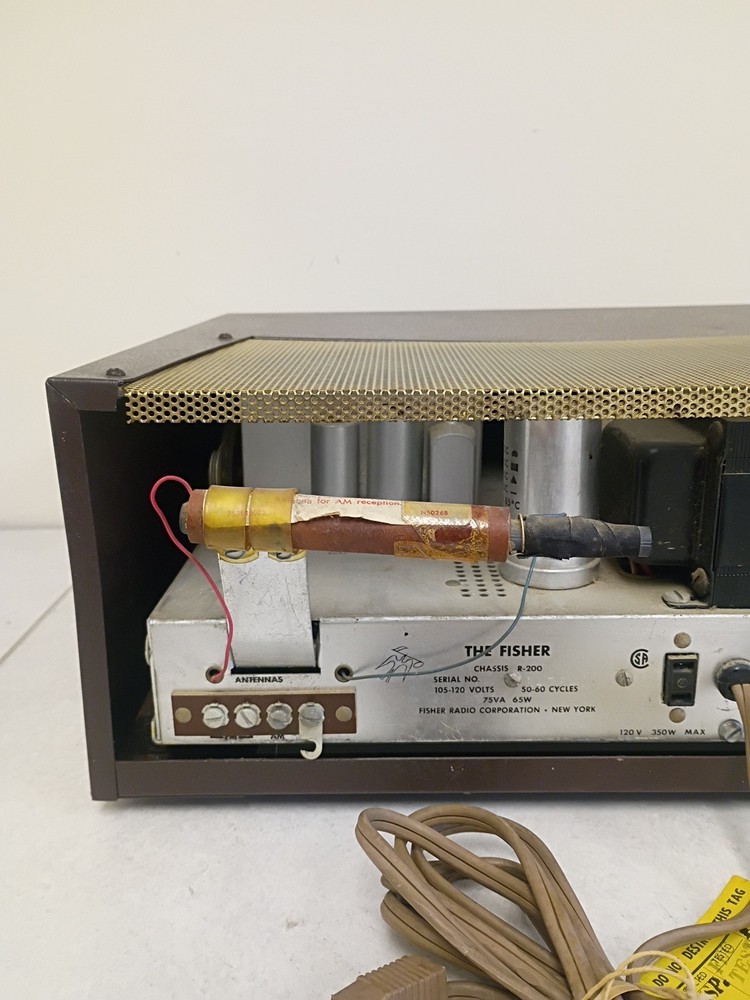 Fisher R-200 1960 Testing Working Lights Up Read