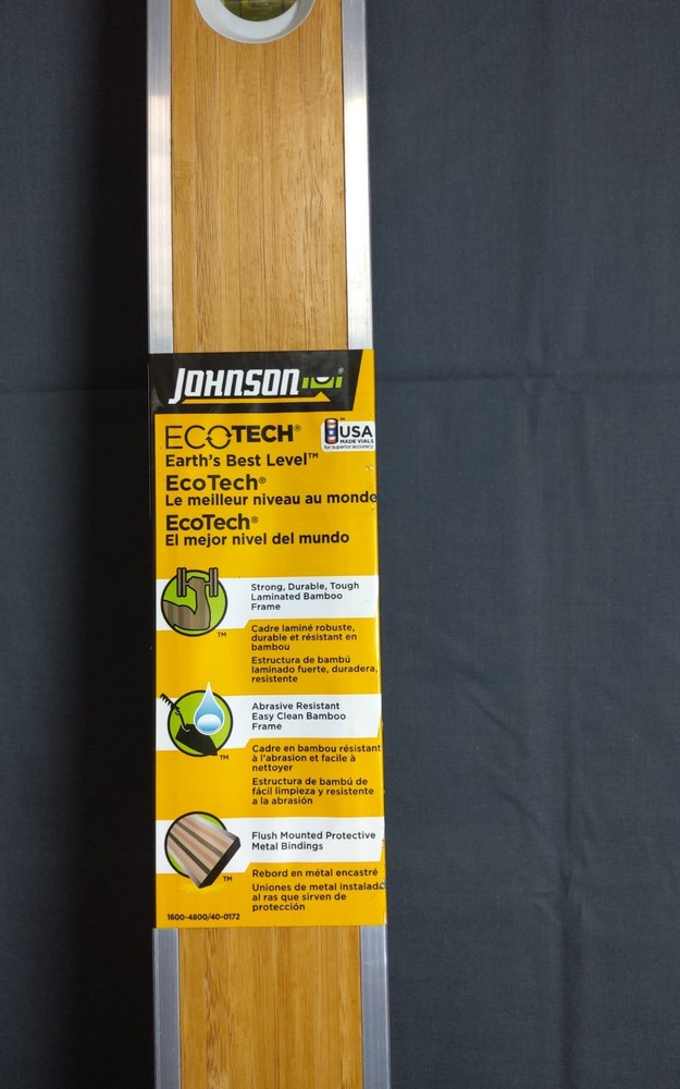 Johnson Level 48" EcoTech Bamboo Level