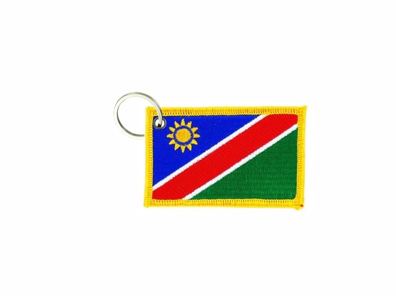 Namibia Flag Keychain Badge Embroidered Patch