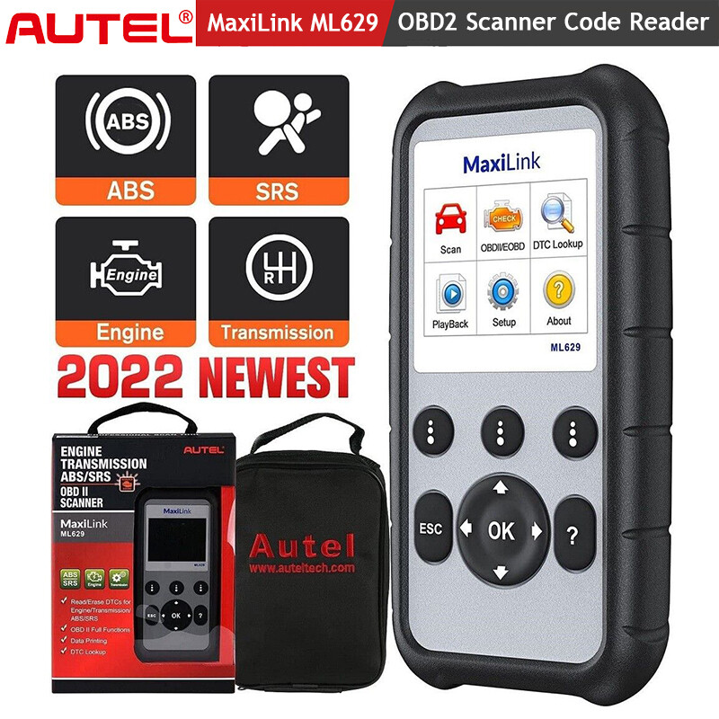 Autel MaxiLink ML629 Automotive OBD2 Scanner Code Reader Check Engine/ABS/SRS