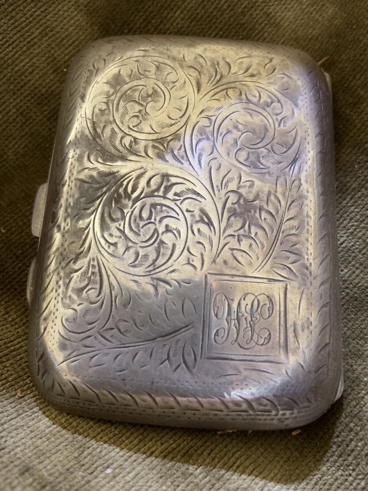 Antique sterling silver cigarette case