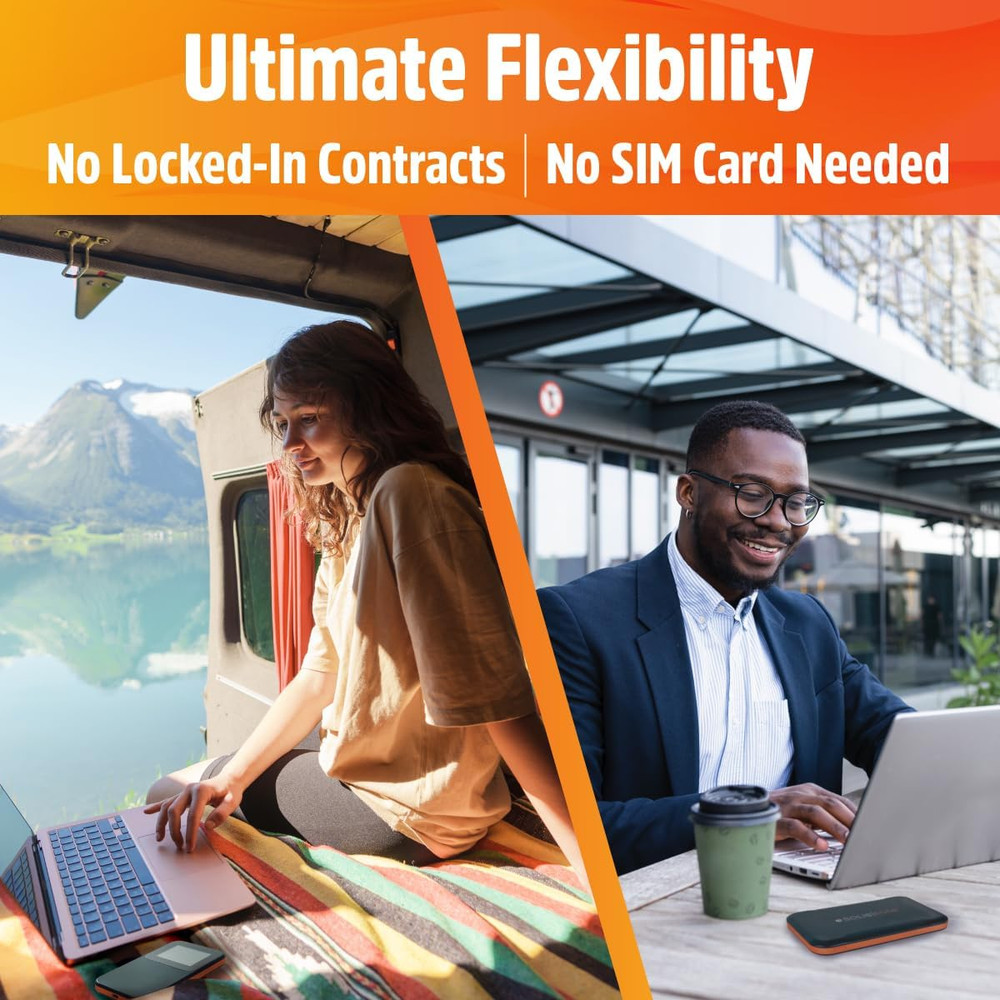 Solis Edge – 5G Hotspot Device, Bundle Includes Lifetime Data (12GB per Year) an