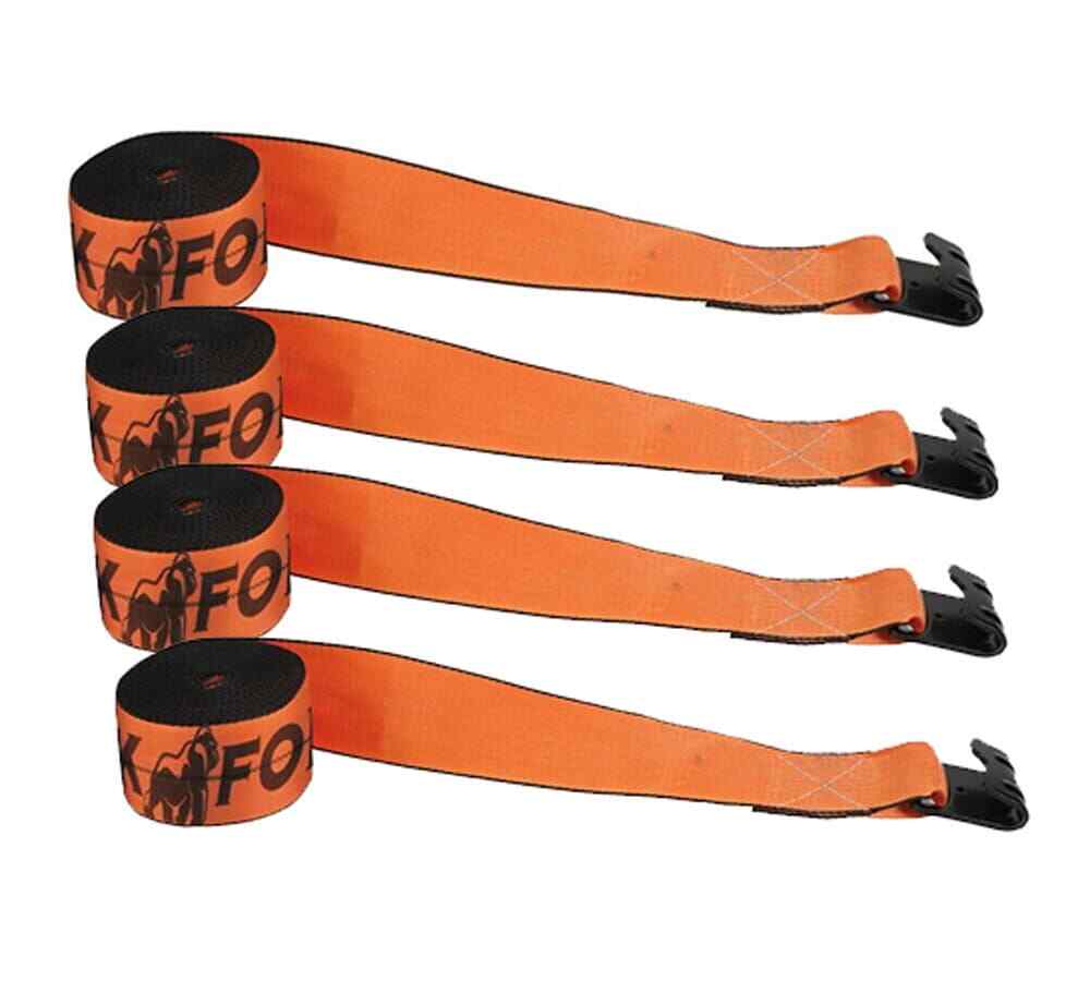 (4 Pack) Kinedyne K Force Winch Straps 6670 WLL w/ Flat Hook
