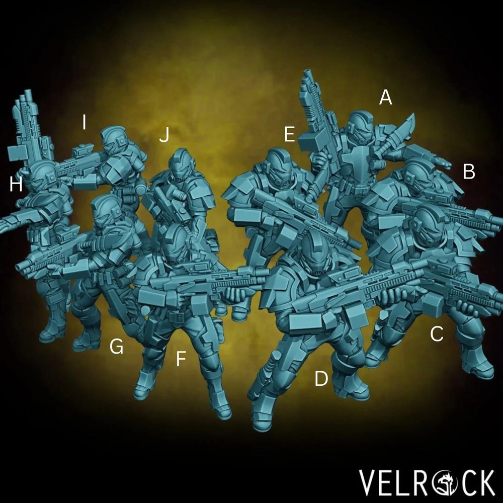 Sci Fi Heavy Marines Miniature