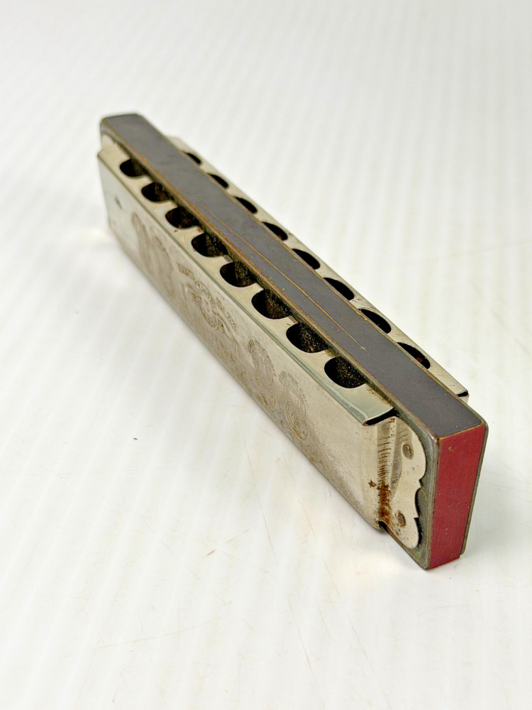 Echo Hohner Harmonica Germany Rusty Antique with Original Box