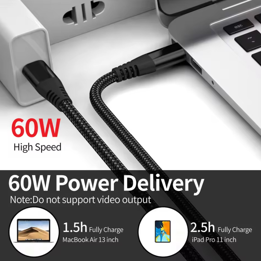 USB-C to USB-C 60w Micro Braided 1m Cable!